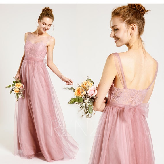 Prom Dress Dusty Rose Party Dress Sweetheart Bridesmaid Dress Etsy