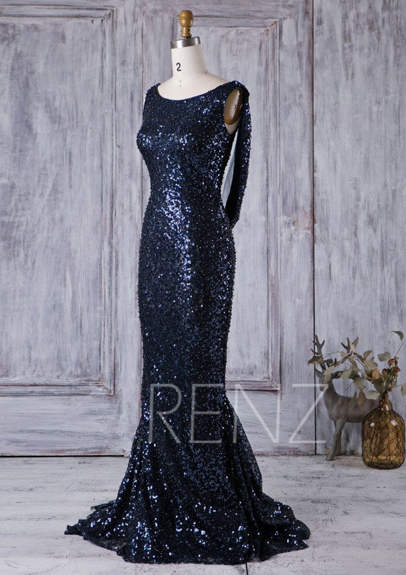 navy bodycon prom dress