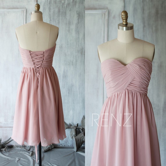 dusty rose cocktail dress