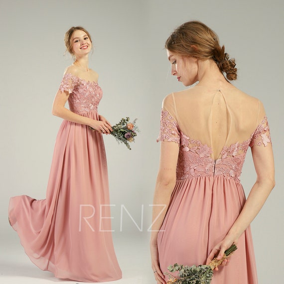 dusty rose lace bridesmaid dresses