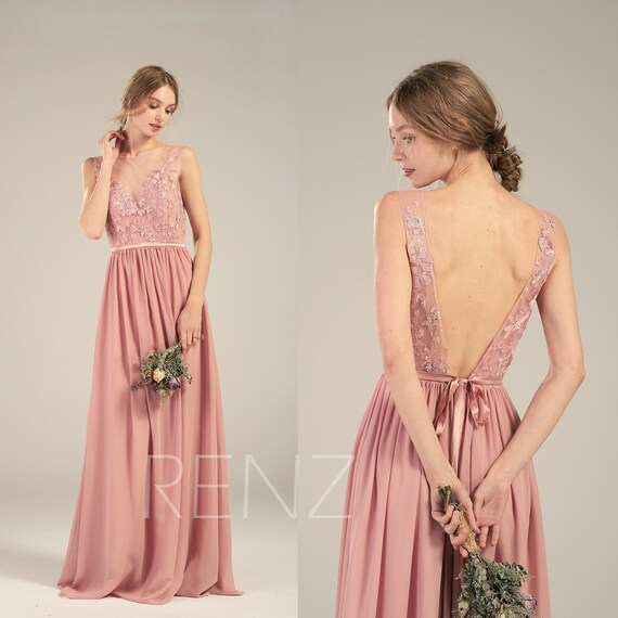 etsy dusty rose bridesmaid dress