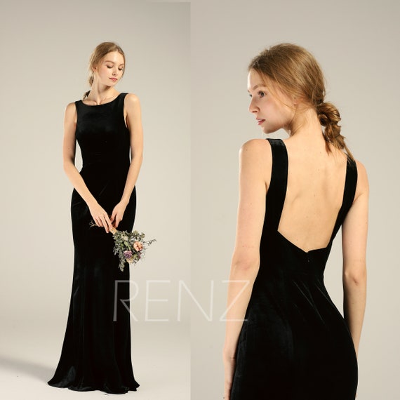 black fitted bridesmaid dresses