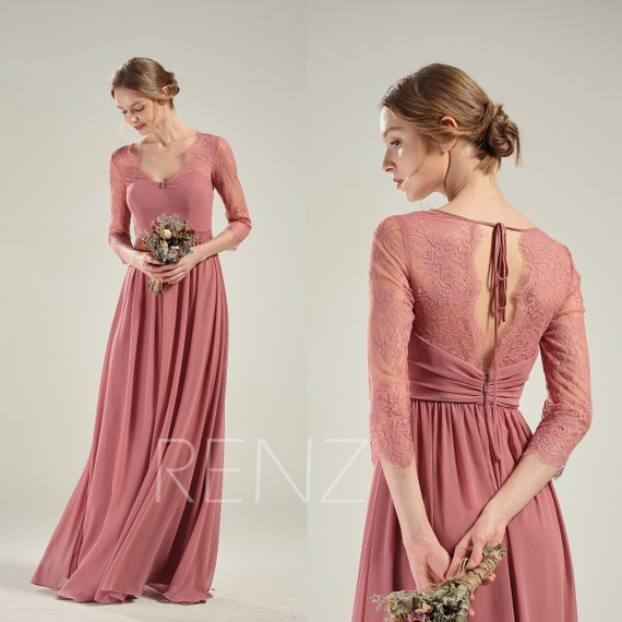 long sleeve bridesmaid gowns