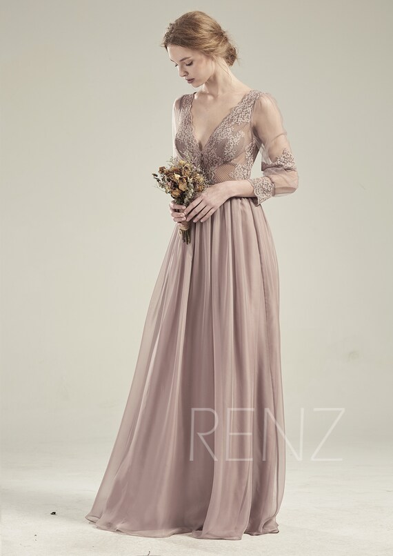 mauve boho bridesmaid dresses