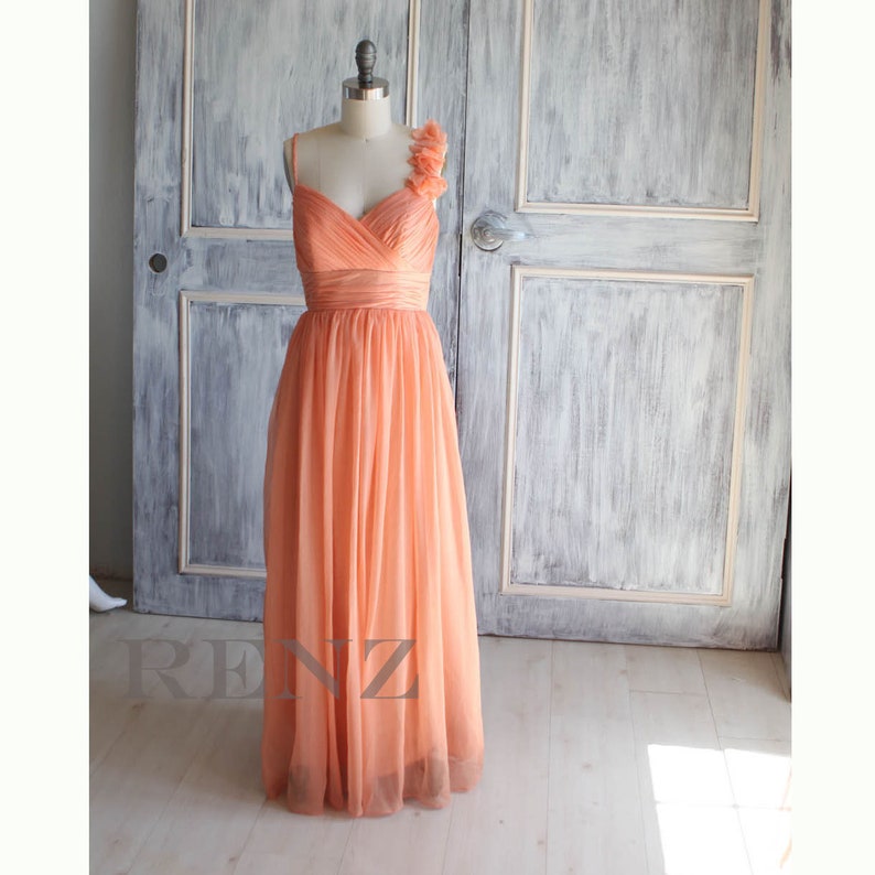 B020B Bridesmaid Dress Peach Chiffon Dress Wedding Dress Handmade Prom Dress Sweetheart Sleeveless Cocktail Dress Short A Line Party Dress