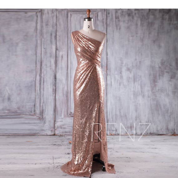 gold dress one shoulder