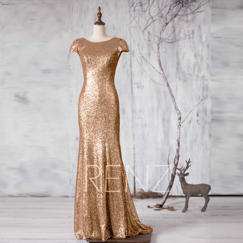Metallic Bridesmaid Dresses