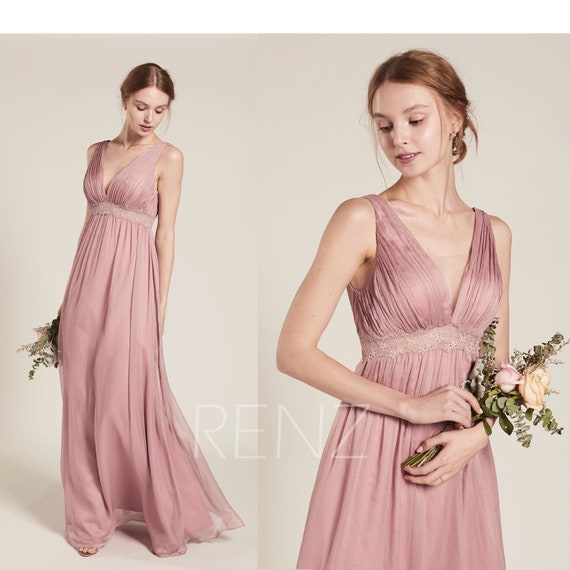 etsy dusty rose bridesmaid dress