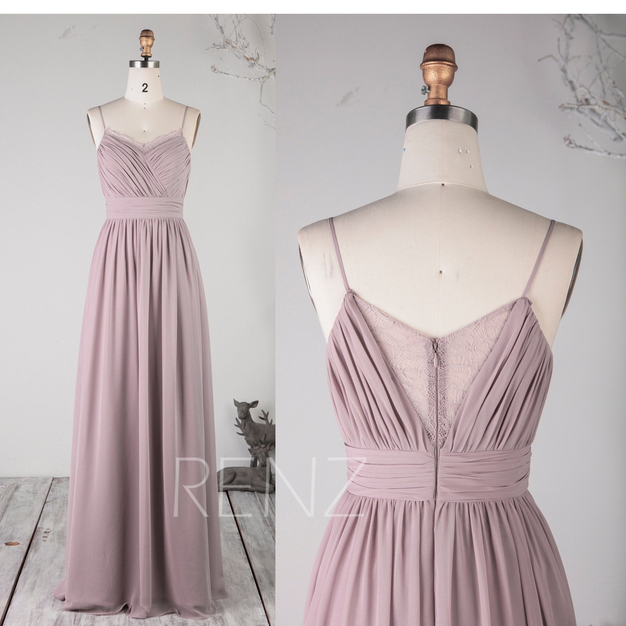 Dusty Lavender Chiffon Dress
