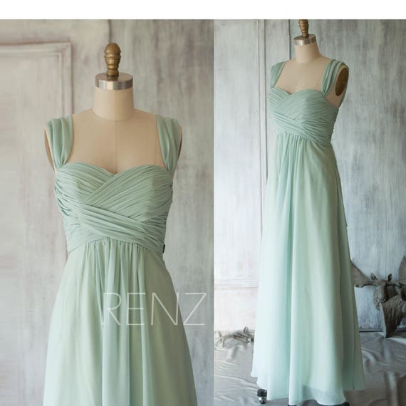 dusty mint bridesmaid dresses