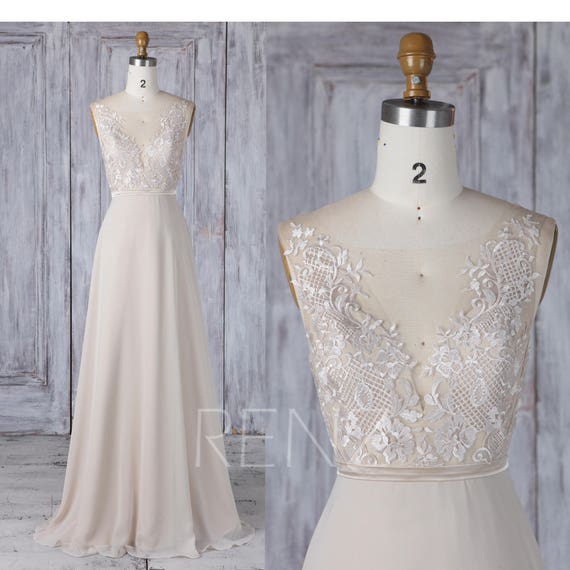 cream lace bridesmaid dresses