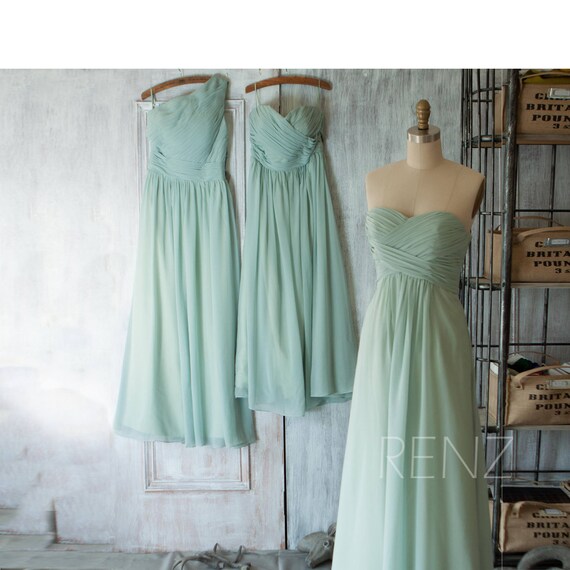 dusty mint bridesmaid dresses