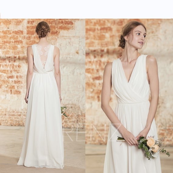 v neck dresses for wedding