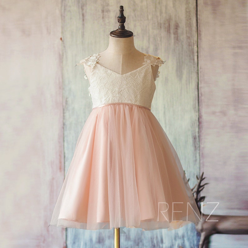 peach junior bridesmaid dresses