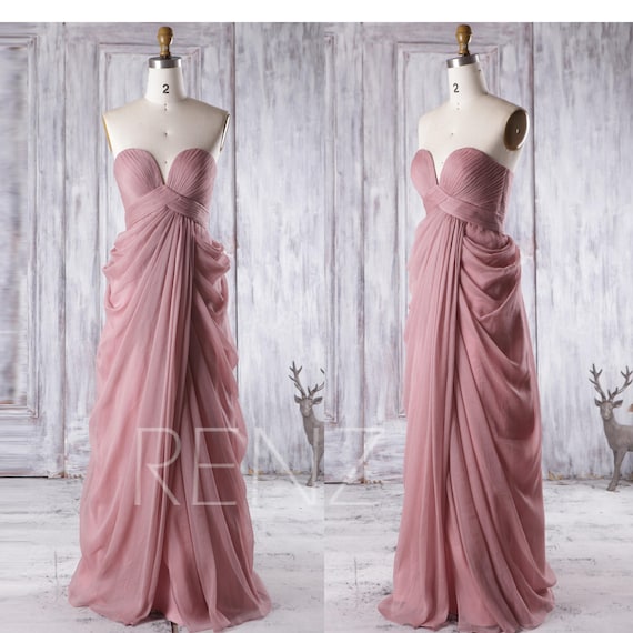 etsy dusty rose bridesmaid dress