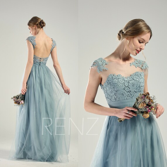 etsy blue wedding dress