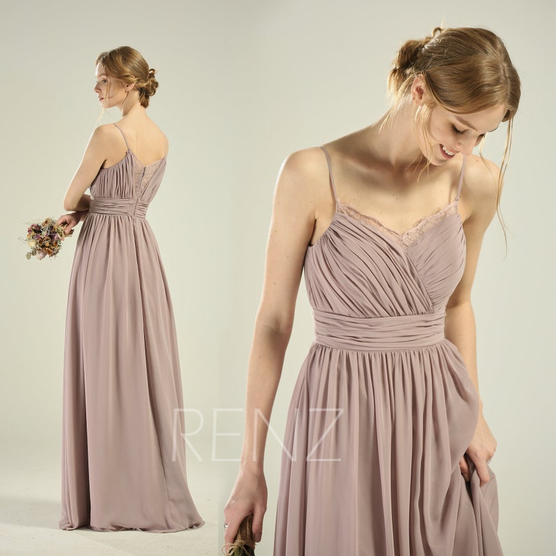 mauve chiffon dress