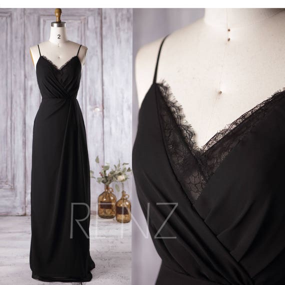 etsy black wedding dress