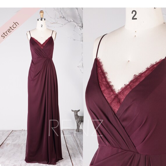 plum prom dress