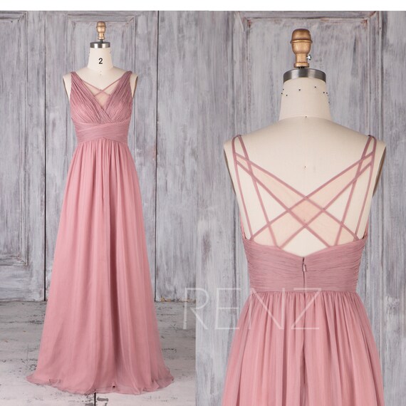 etsy dusty rose bridesmaid dress