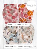 Baby Bib & Burp Cloth Gift Set - Handmade Baby Shower Gift - Crinkle Toy Add-On - Newborn Essentials product logo