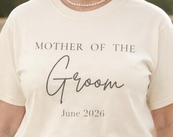 Custom Mother Of The Groom Shirt, Personalized Wedding Tee for Mom,Custom Wedding Month Tee,Mother of the Bridegroom Shirt,Wedding Party Tee
