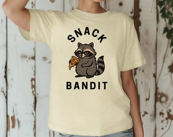 Snack Bandit Funny Racoon Shirt,Racoon Pizza Shirt,Comfort Colors Raccoon Shirt,Meme Feral Women Tee, Unique Gift for Her, Sweatshirt