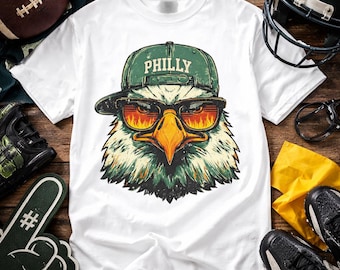 Philadelphia Football  Fan Shirt, Philly Bird Game Day T-Shirt ,Philly Eagle in Sunglasses Shirt, Philadelphia American Football Tshirt