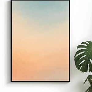 Abstract Gradient Sky Poster, Modern Minimal Color Wall Art, Calm Aesthetic Home Decor - digital Download