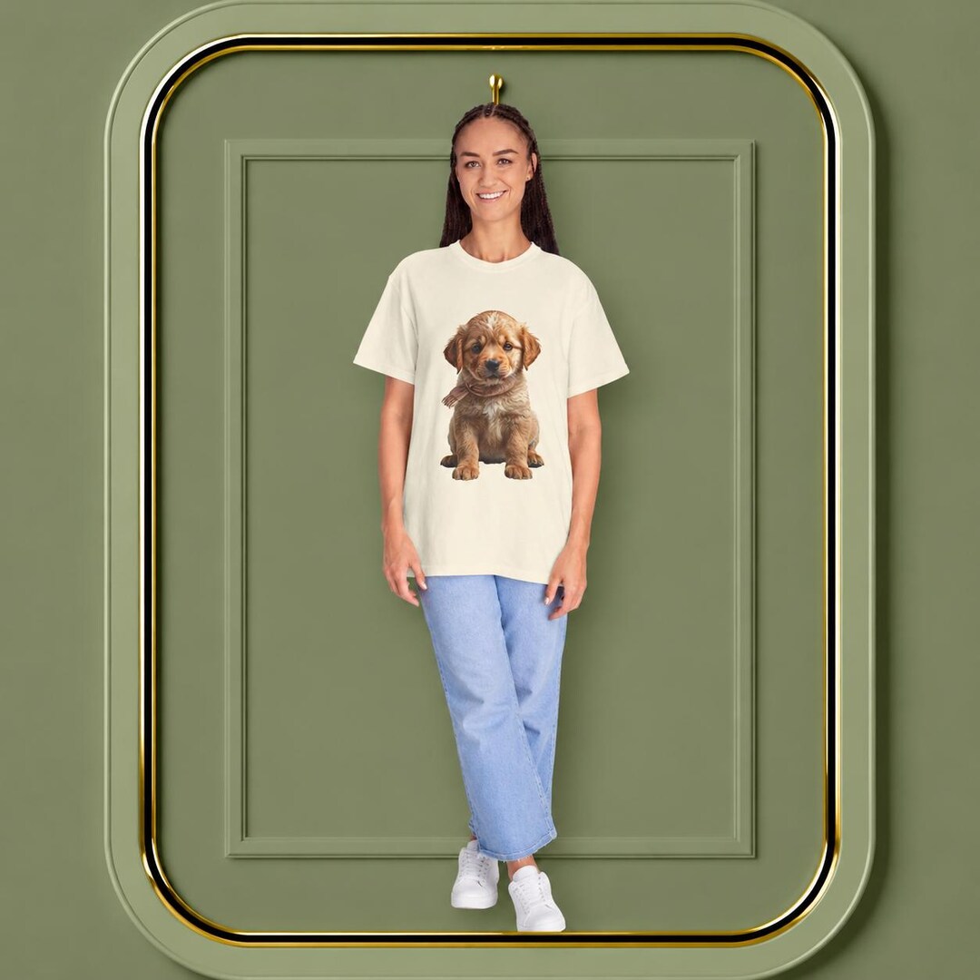 Golden Retriever Puppy Shirt | Cute Dog Lover Tee | Cozy Photo Print T ...