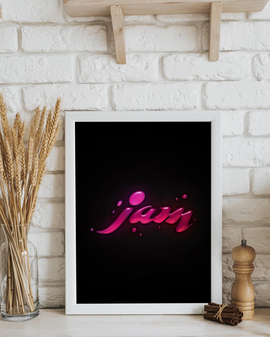 Jam Night Lettering Jam – Neon Liquid Lettering Printable Wall Art | Playful Typography ...