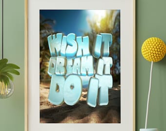 Motivational Wall Art Print – Bold Typography (Digital Download)