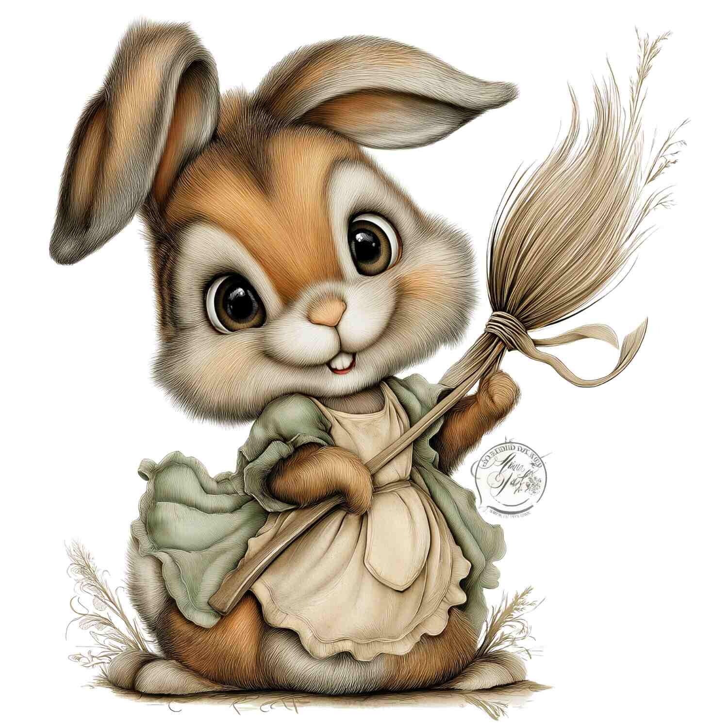 30 PNG Cute Bunny Clipart Bundle – Rabbit Graphics Digital Download for ...