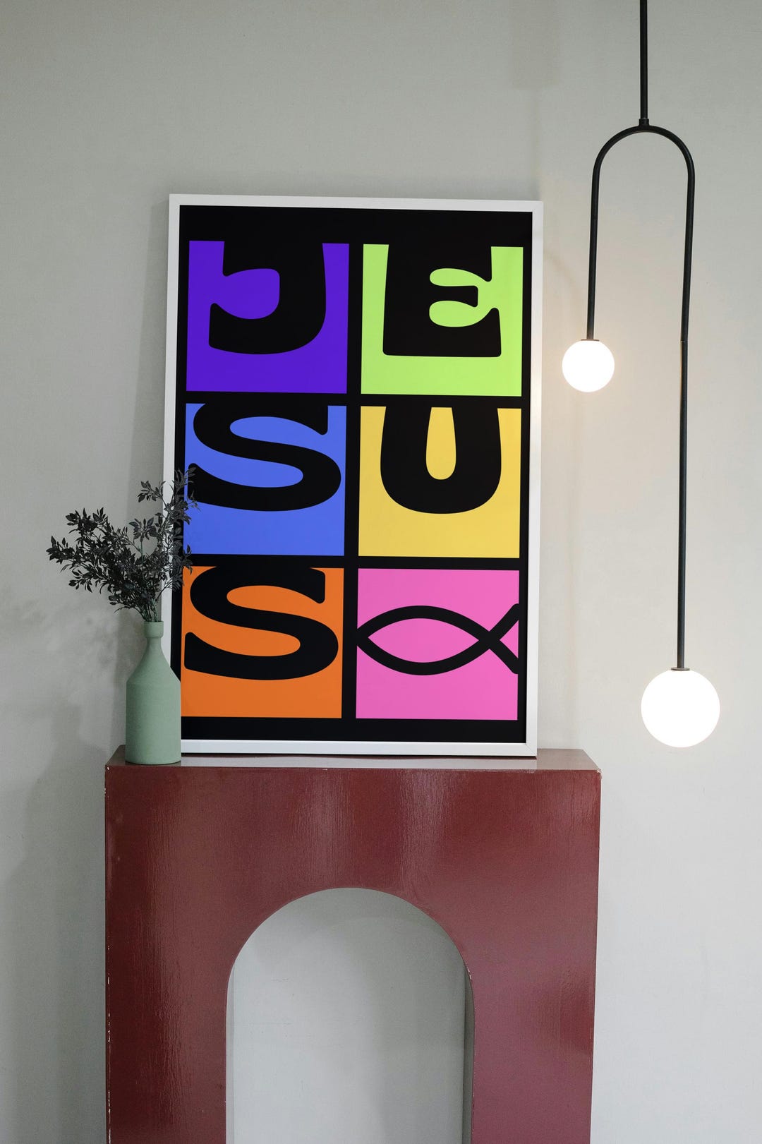 Minimalist Jesus Wall Art | Modern Christian Home Decor (digital ...