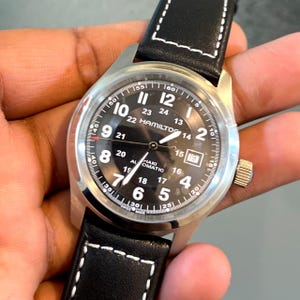 Khaki Field H704450 Custom Mode Schwarzes Zifferblatt Datum Automatische Herren Felduhr