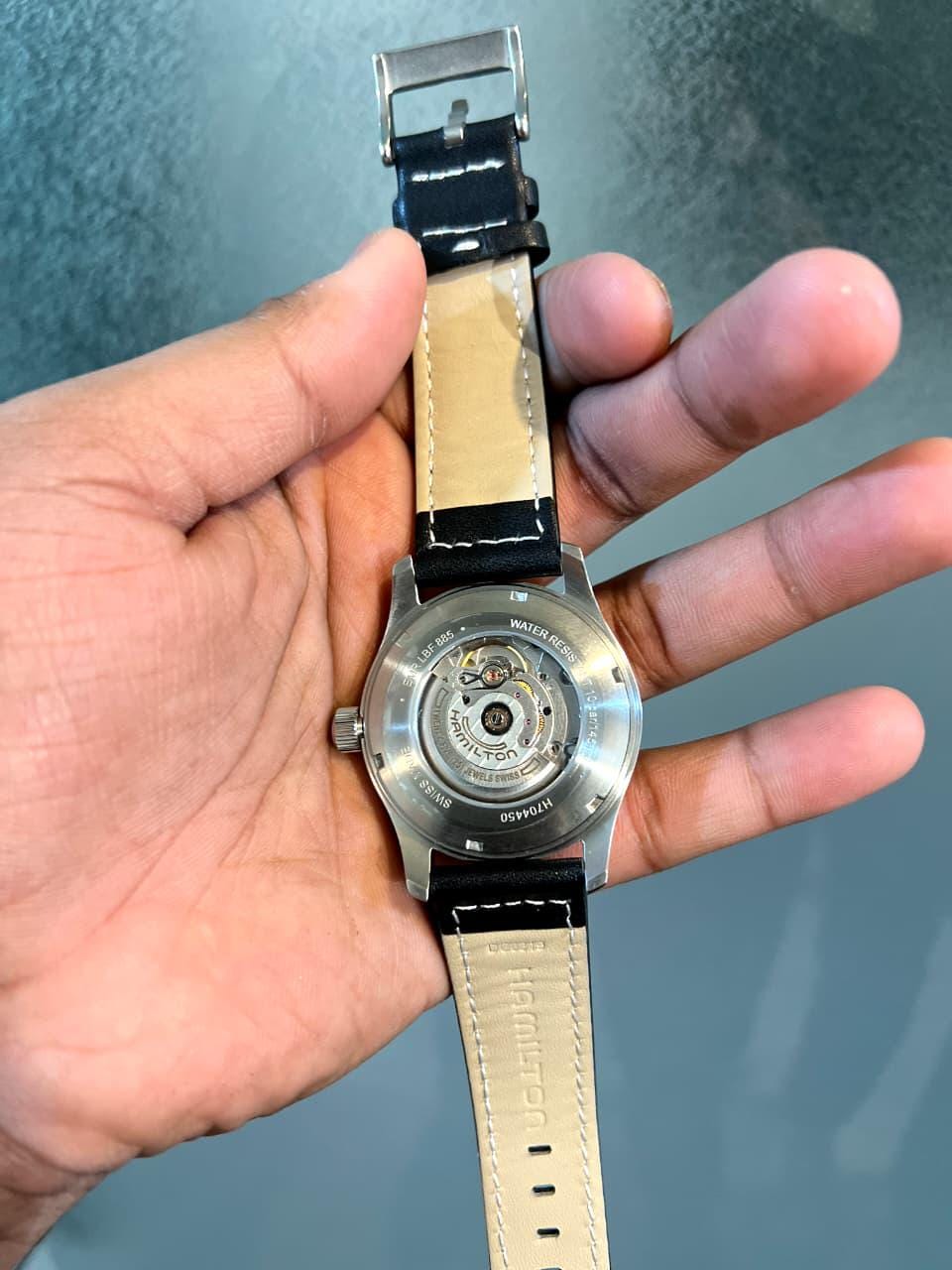 Hamilton Khaki Field H704450 Custom Mode Black Dial Date Automatic