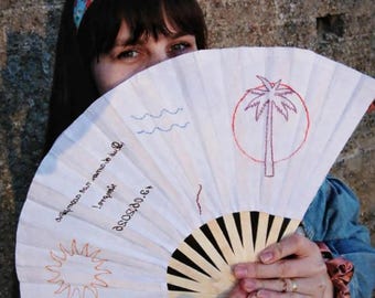 Embroidered fans