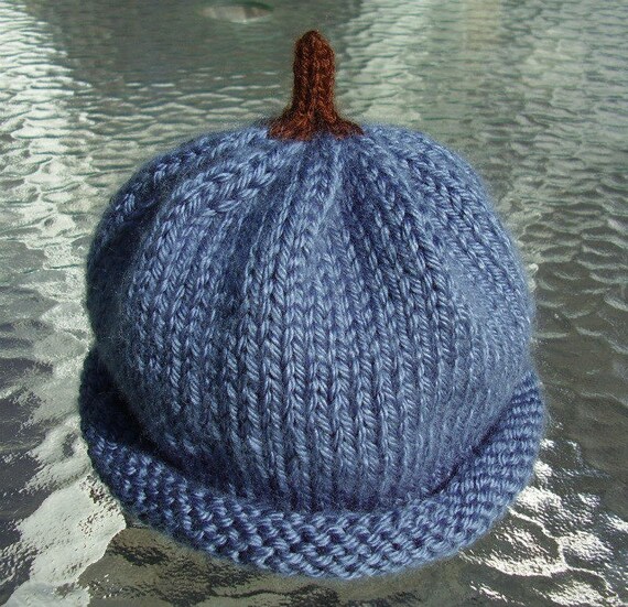 Blueberry Beanie Baby Hat Hand Knit Baby Beanie Hat Berry Etsy