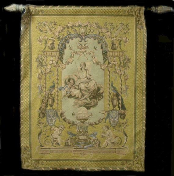 Medieval Tapestries Jacquard Woven "the angels"Gobelin home accessori