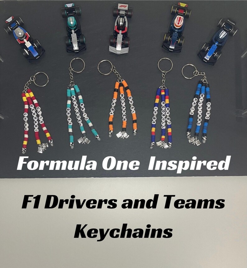F1 Beaded Keychains - Drivers + Team Name Keyrings 2026 Grid | All ...