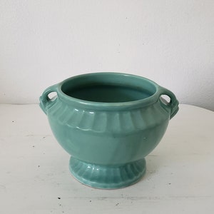 Vintage Aqua Green USA Pottery Urn/Art Deco/Planter