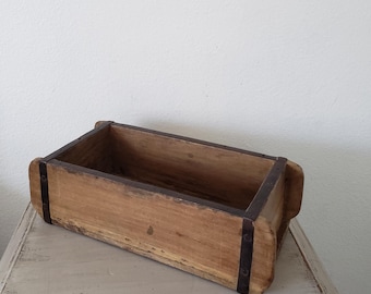 Antique Wood Handmade Brick Mold/Shelf/Storage/Farmhouse/Cottage/Industrial