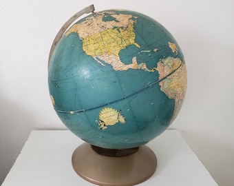 Vintage Rand McNally Terrestrial Globe/Pre 1949