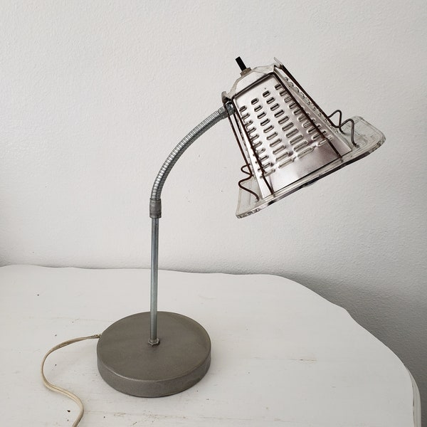 CLEARANCE-Working Vintage Atomic Gooseneck Aluminum  desk Lamp/MCM/