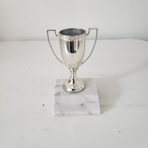 Mini Metal Urn Trophy/Italian Marble Base