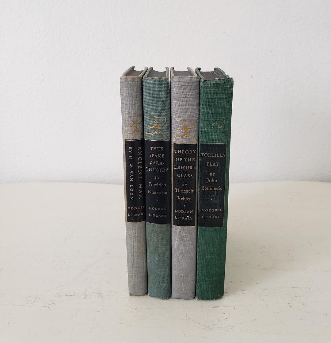 Four Vintage Moder Library Books/1920-1935/steinbeck/nietsche/veblen ...