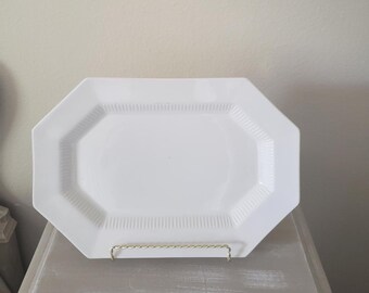 Vintage Small White Independence Ironstone Platter/Japan