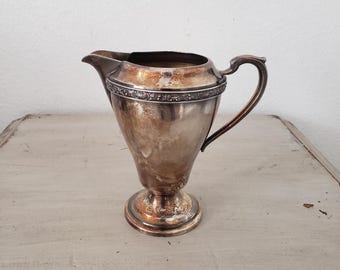 Vintage 1940's WM Rogers "Savoy" Silverplate Creamer/Serving/Cottage/Embossed Detail