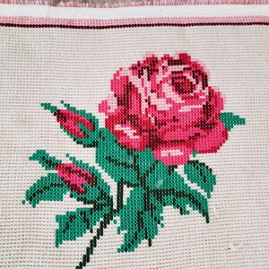 Vintage Hand Hooked Rose Flower Rug/kit Pattern - Etsy