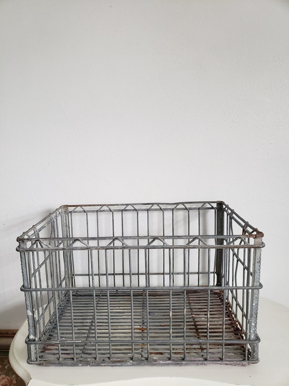 Rare Vintage Metal Wire Lucerne Milkcrate/1968 - Etsy